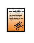 Spider Web Rules Sign