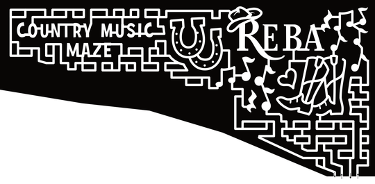 23_OH_Madison Country Music Maze, Horse shoe, Reba, Cowboy Hat, Music Note, Heart, Cowboy Boots