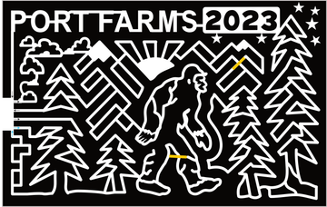 23_PA_Waterford Port Farms, 2023, Bigfoot, Sasquatch, Tree, Mountain, Sun, Cloud, Star