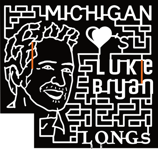 24_MI_Commerce Michigan Hearts Luke Bryan, Longs, Face, Heart,