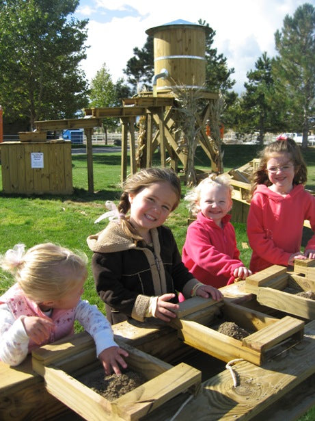 gemstone mining group of girls sluice