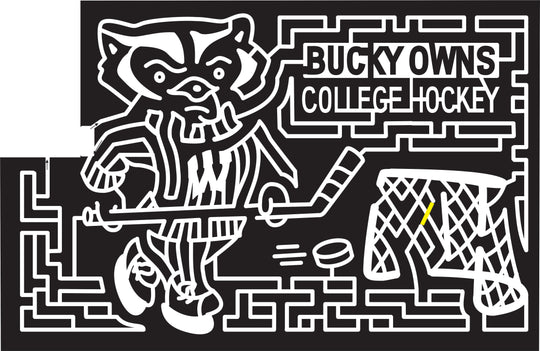 06_WI_Deerfield A Wisconsin, Badger, hockey, puck, Player, sports, 2006