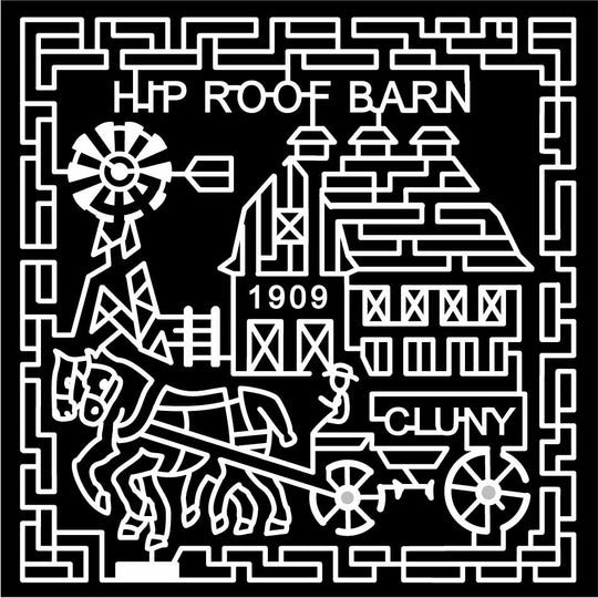 09_AB_Cluny Alberta, Barn, farm, Horse, Wagon, Windmill, 2009