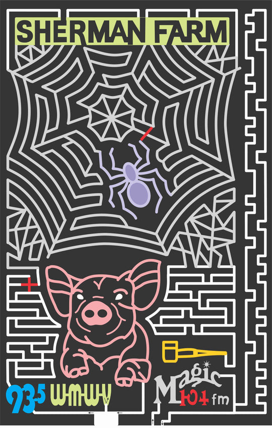 10_NH_Conway_Center 2010, Pig, Animal, web, Spider, Sherman, spiderweb, insect, Radio, logo, sponsor, Movie, Book, famous, New Hampshire, charlottes