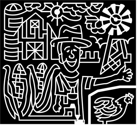 10_OH_Nepolean 2010, Sun, Barn, Corn, Animal, Farmer, Person, People, Face, Hat, silo, Hand, farm, Man, Windmill, Chicken, Cloud, Ohio, cob