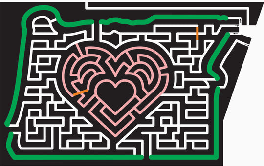 10_OR_Portland 2010, Heart, paths, Oregon