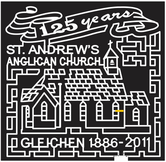 11_AB_Cluny church, Ribbon, Cross, Bell, Alberta, banner, structure, Building, 2011.jpg