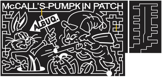 11_NM_Moriarty New Mexico, Pumpkin, gun, bugs bunny, elmer fudd, cartoon, mccalls, Sign, famous, 2011.jpg