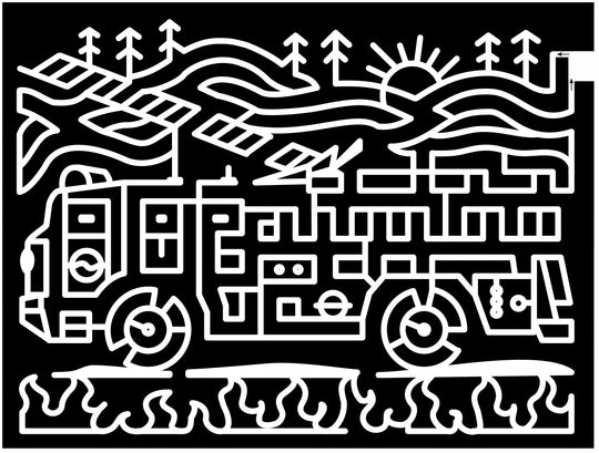 11_PA_Brookville Pennsylvania, Fire, Truck, engine, Ladder, Mountain, Corn, Sun, flame, 2011.jpg