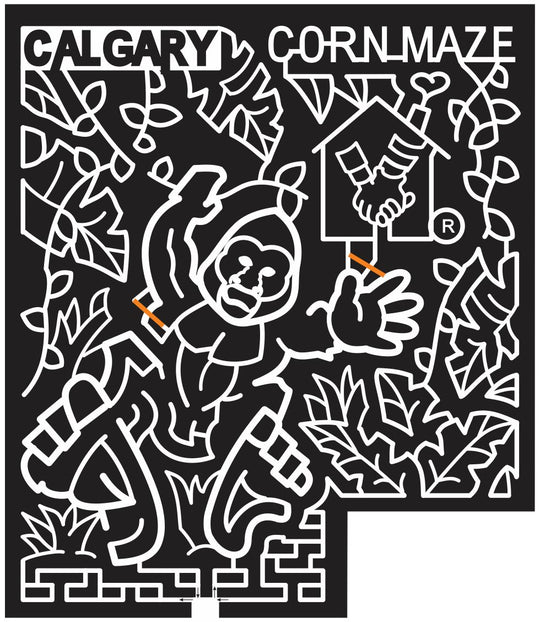 12_AB_Calgary Alberta, gorilla, monkey, Maple, Leaf, Hand, Heart, 2012, Canada, charity, logo, Ronald, Mcdonald, Leaves, sponsor