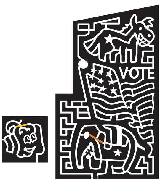 12_MA_Whitinsville Massachusetts, Pumpkin, spookley, vote, donkey, elephant, republican, democrat, Flag, America, 2012, politics