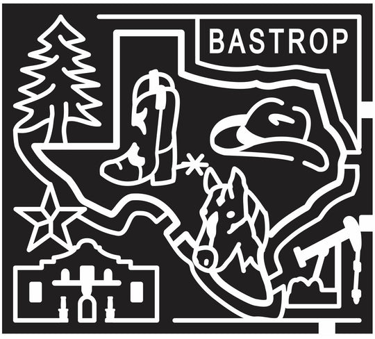 12_TX_Bastrop_2 Texas, state, shape, Tree, boot, Hat, Horse, Oil, star, 2012, pine