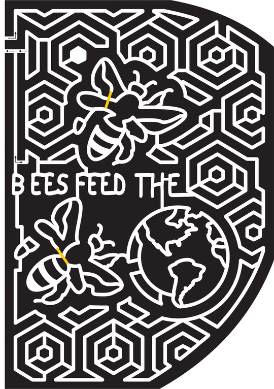 15_WA_Buckley 2015, Washington, Buckley, Bees Feed the World, Globe, Insect, Insects, Bug, Bugs, Wing, Wings, Honeycomb, Honey, Hexagon, world, bee