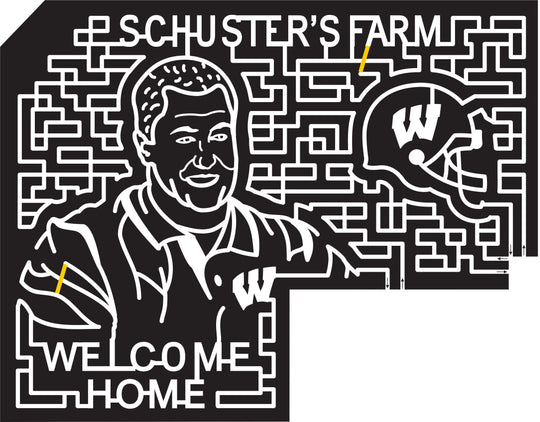 15_WI_Deerfield, 2015, Wisconsin, Deerfield, Schusters Farm, Welcome Home, Wisconsin Badgers, College, Sports, Football, Helmet, Coach, Paul Chryst, W, face, person