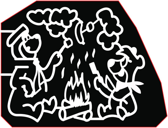 18_KY_Cave City camp fire marshmallow smoke hotdog Yogi Bear Boo Boo logs