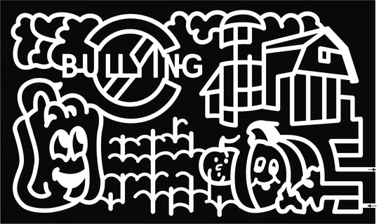 18_NY_Scottsville no bullying pumpkin corn silo barn clouds corn stalk