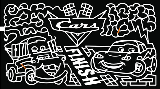 18_OR_Terrebonne cars mater lightning mcqueen clouds finish line flag flags