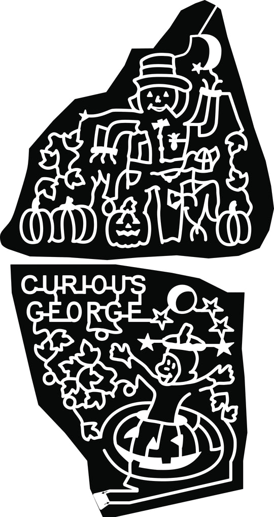 2017 17_NC_Ruffin, curious george, vines, leaves, leaf, moon, stars, scarecrow.jpg