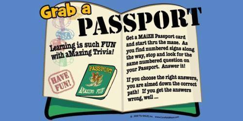 Passport Instruction Sign - The MAiZE