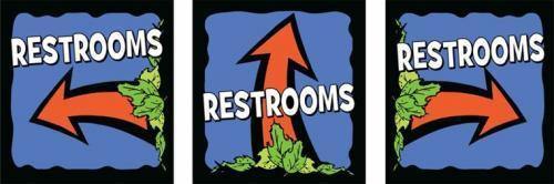Restroom Directional Arrows