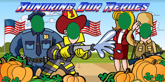 Honoring our Heroes 8' x 4' Photo Opp Artwork