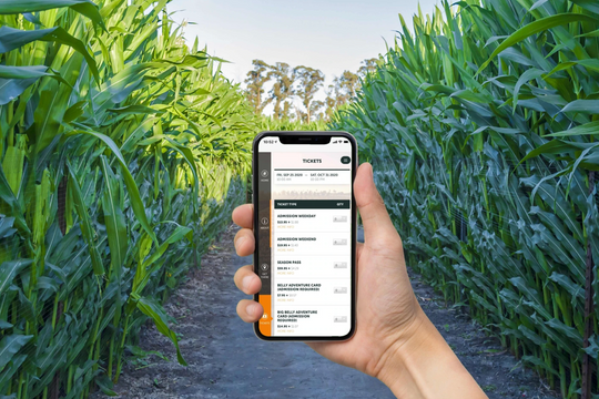 phone in corn maze ticketing iPhone