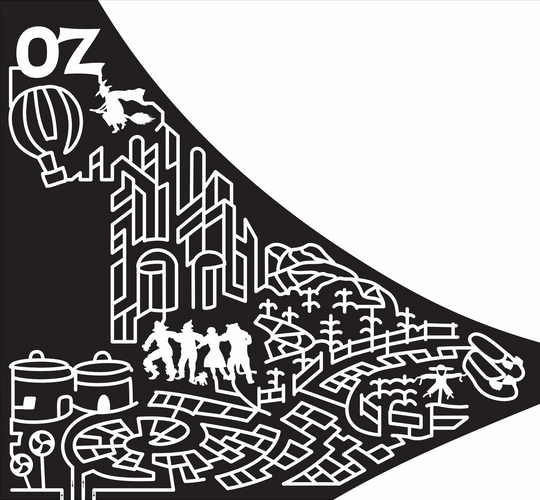 15_CO_Holyoak 2015, Colorado, Holyoke, Wizard of Oz, Witch, Hot Air Balloon, Buildings, Yellow Brick Road, Emerald City, Tin Man, Scarecrow, Dorothy, Lion, Fences, Fence, Corn, Mountains, Shoes, Bows, Building, Buildings, Movie